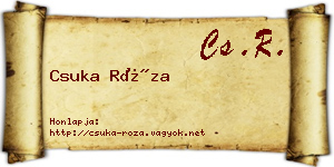 Csuka Róza névjegykártya